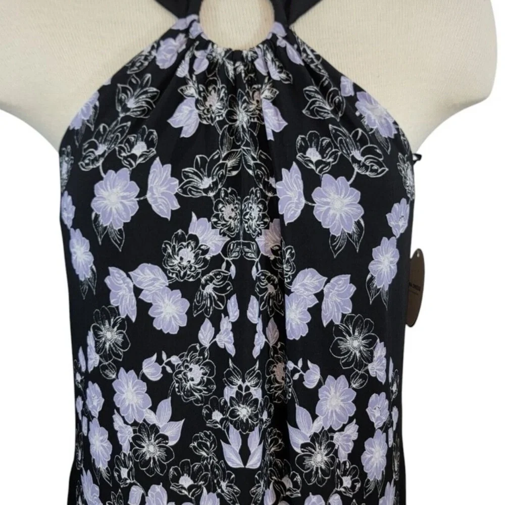 Soma Black and White Halter Sheath Cocktail Dress